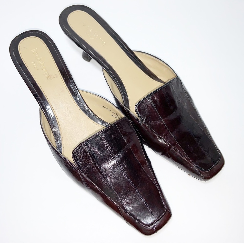 Liz Claiborne Brown Flex Mules